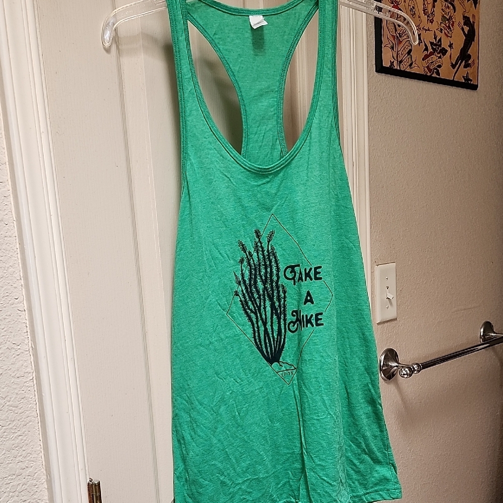 Green Graphic Tank Top